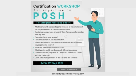 24 – 25 Sept 2021 – Certification Workshop for Expertise on POSH