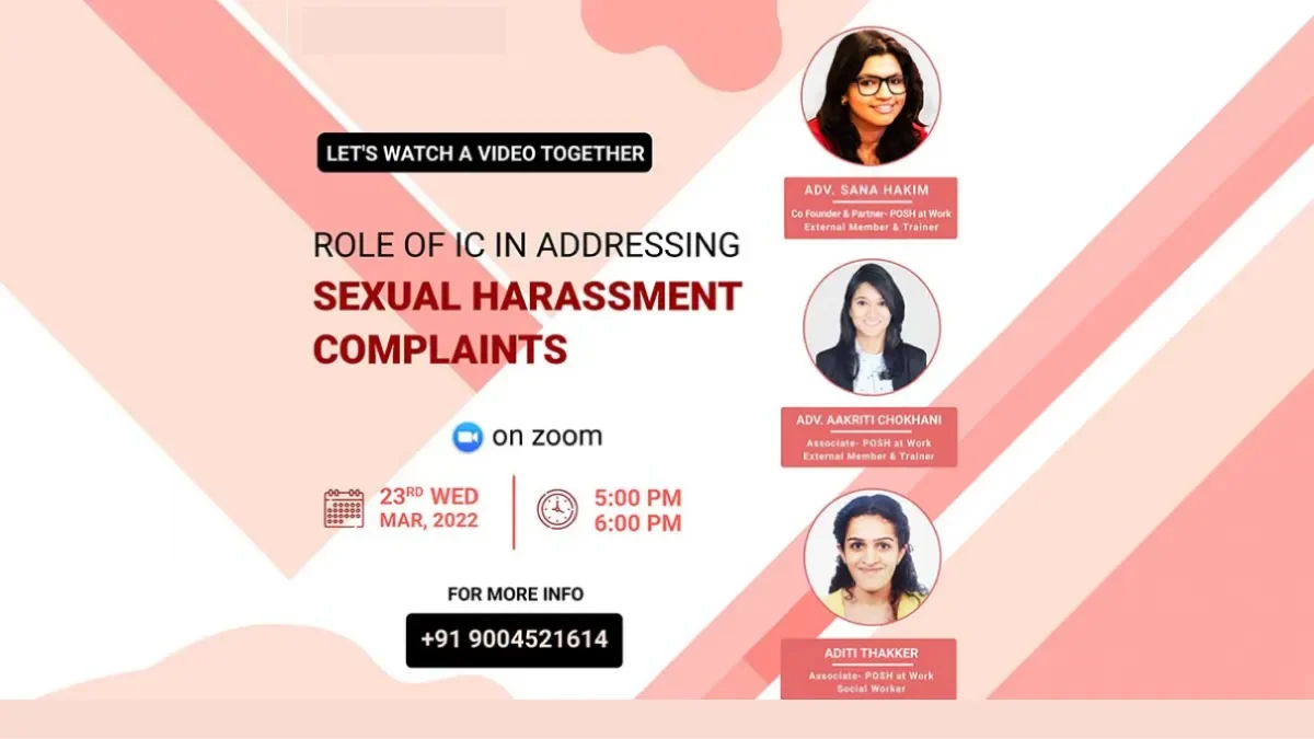 23rd March 2022 – Monthly Catch Up Meeting with IC Members