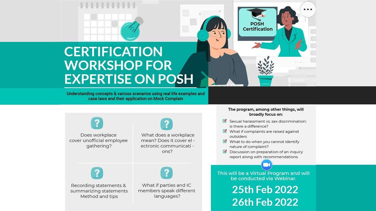 Certification Workshop for Expertise on POSH