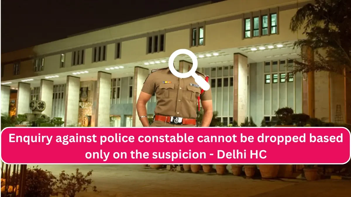 Police Constable Enquiry under POSH Act