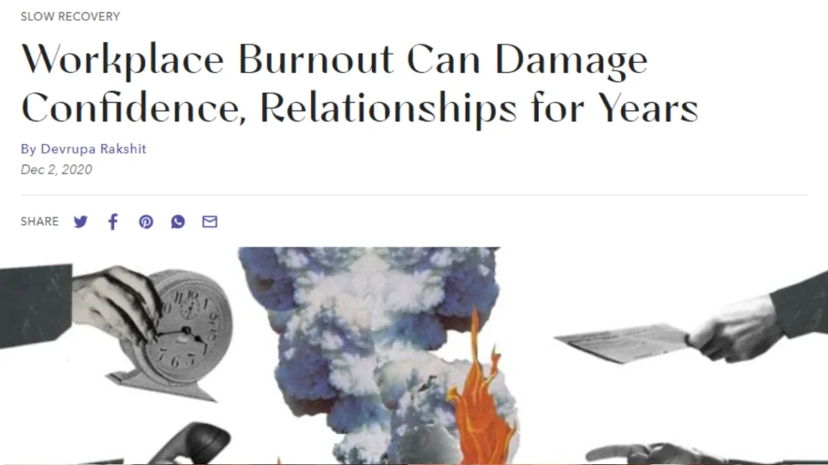 Workplace Burnout Can Damage Confidence